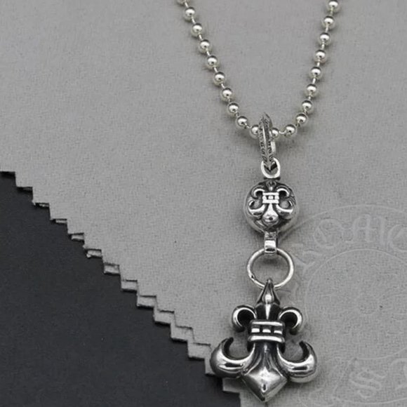 Chrome Hearts Classic Pearl Small Anchor Necklace - Picture 1 of 3